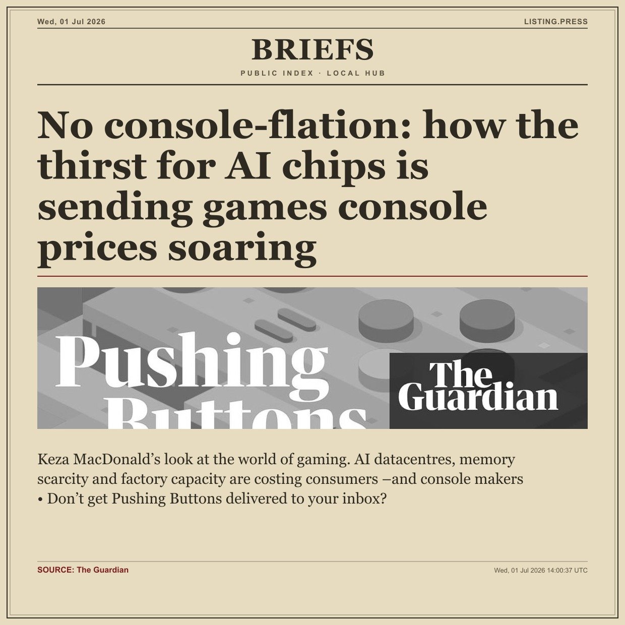 No console-flation: how the thirst for AI chips is sending games console prices soaring
