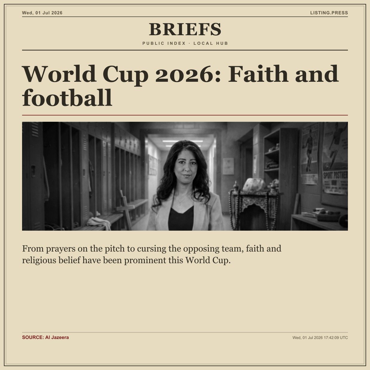 World Cup 2026: Faith and football