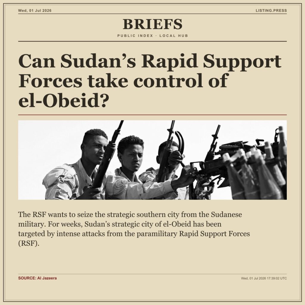 Can Sudan’s Rapid Support Forces take control of el-Obeid?