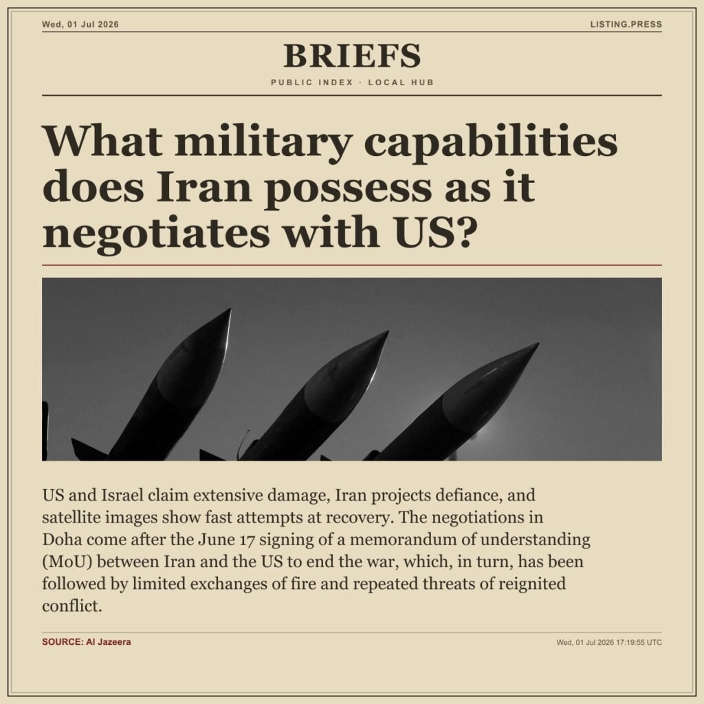 What military capabilities does Iran possess as it negotiates with US?