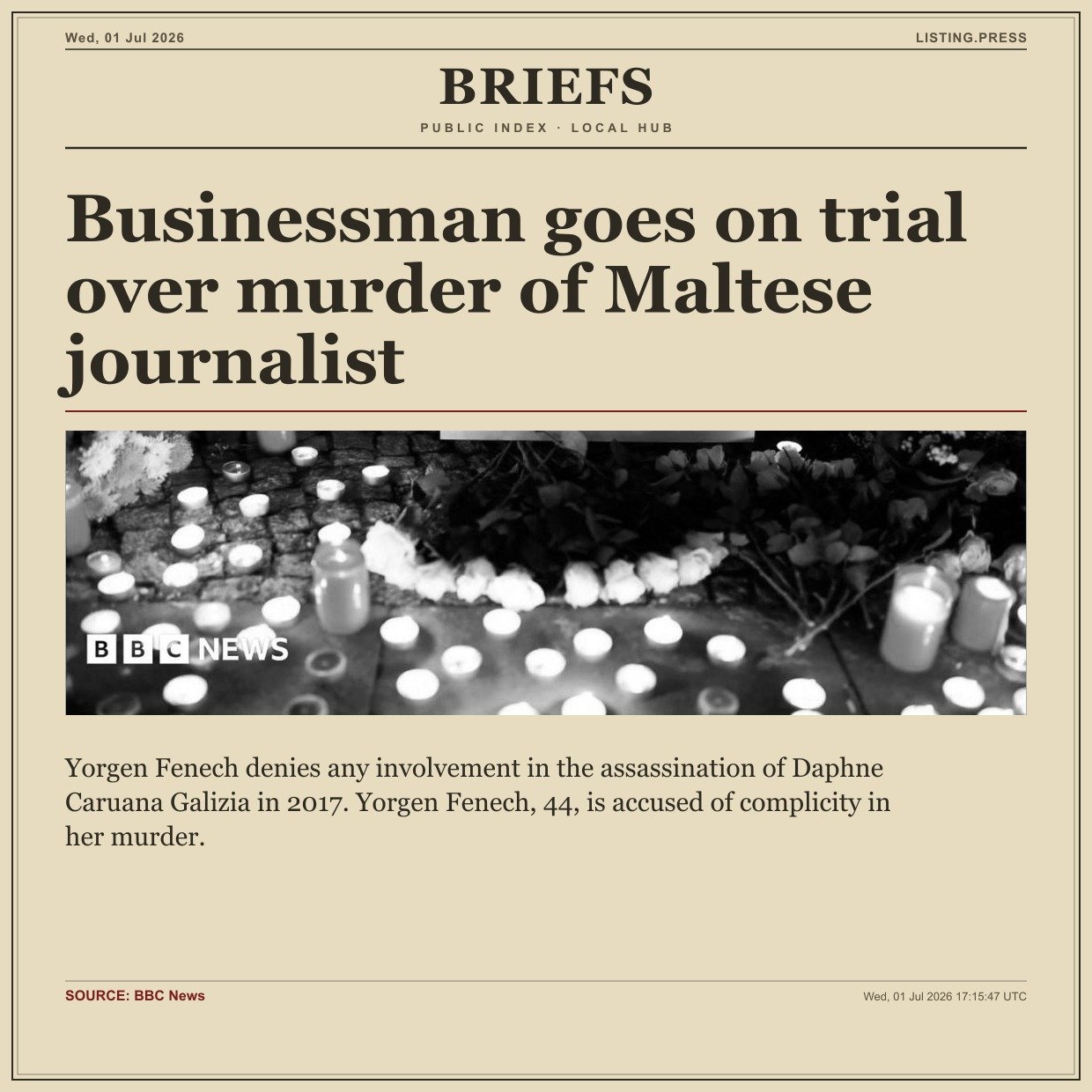 Businessman goes on trial over murder of Maltese journalist