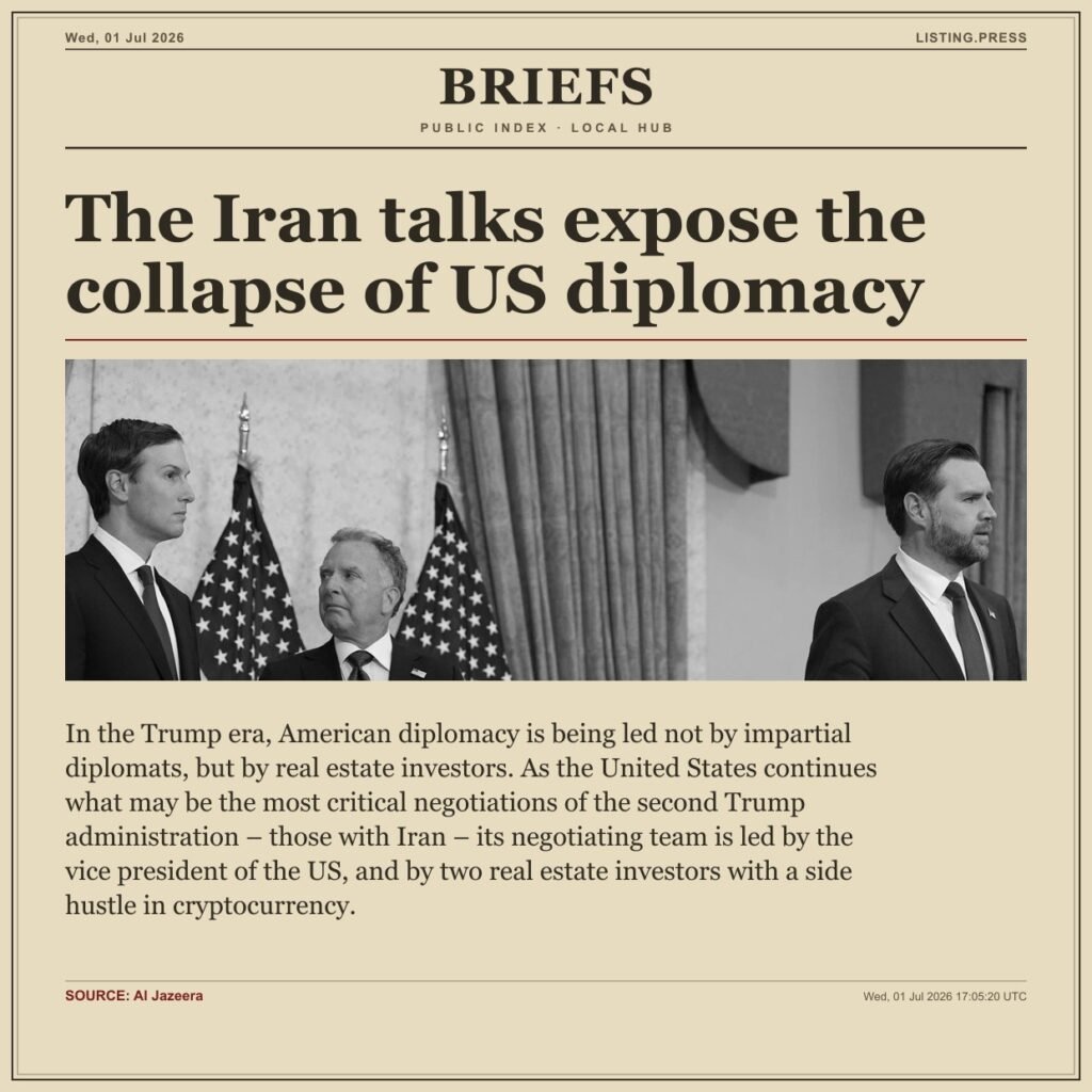 The Iran talks expose the collapse of US diplomacy