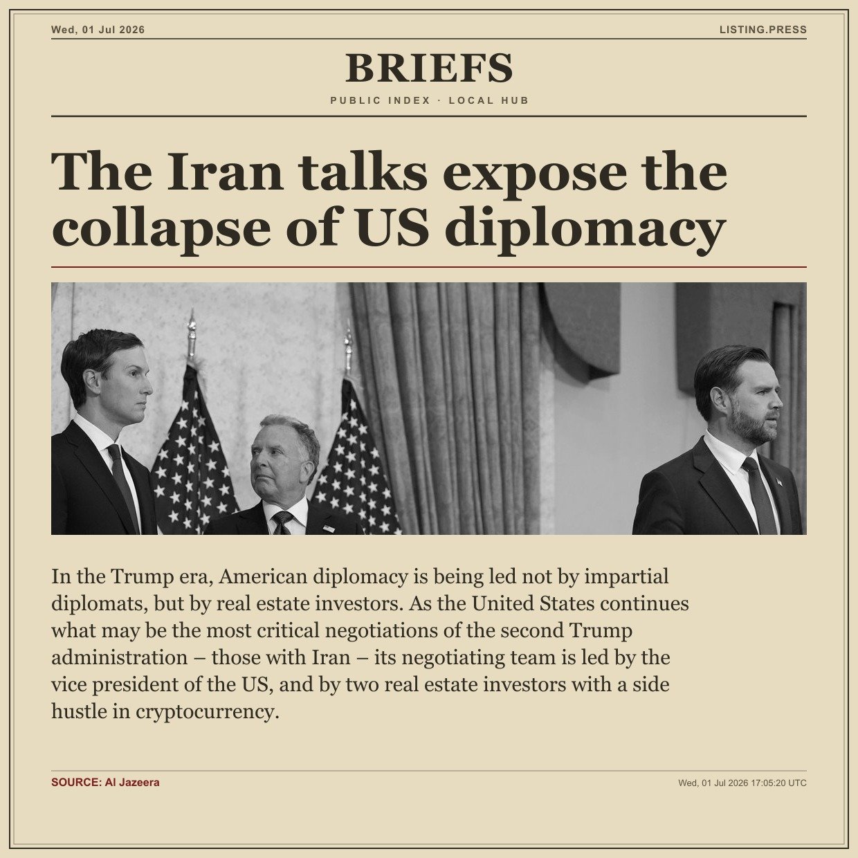 The Iran talks expose the collapse of US diplomacy