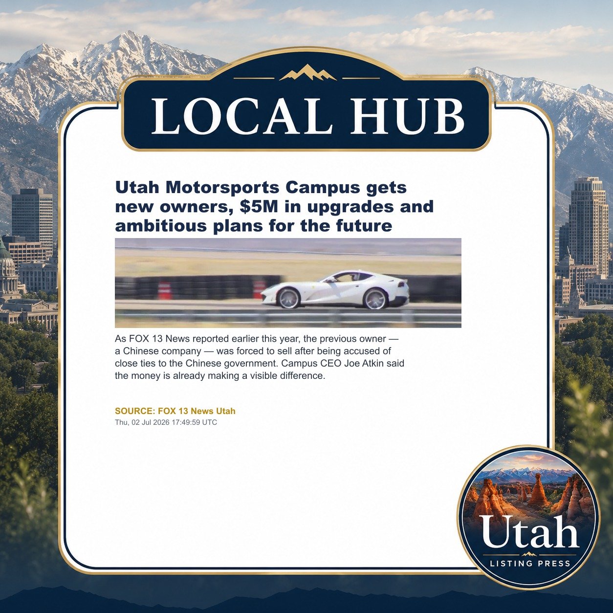 Utah Motorsports Campus gets new owners, $5M in upgrades and ambitious plans for the future