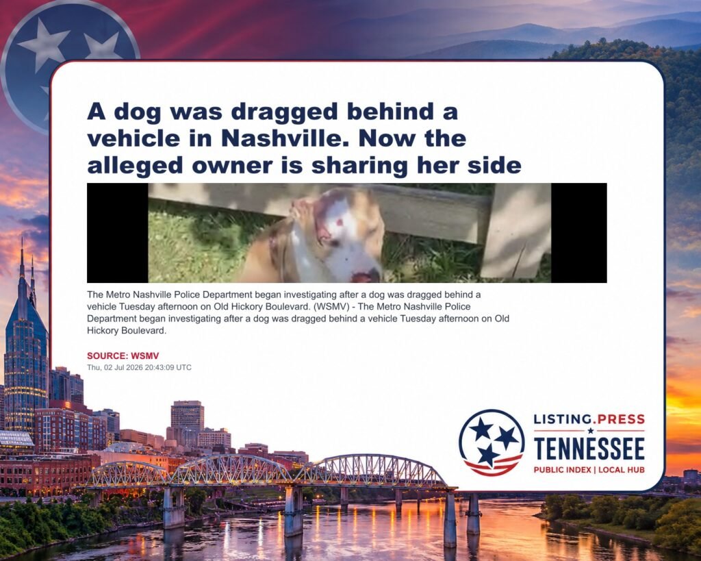 A dog was dragged behind a vehicle in Nashville. Now the alleged owner is sharing her side
