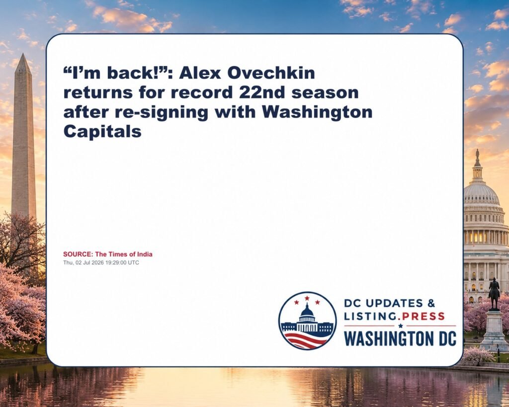 “I’m back!”: Alex Ovechkin returns for record 22nd season after re-signing with Washington Capitals