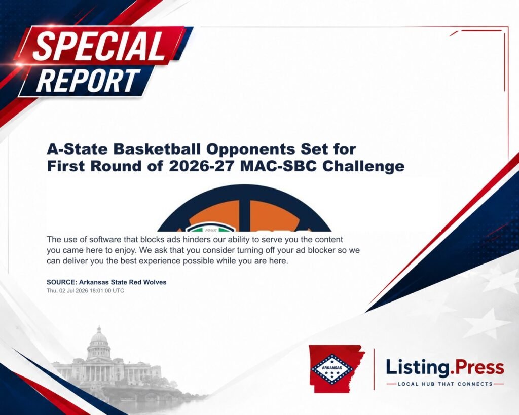 A-State Basketball Opponents Set for First Round of 2026-27 MAC-SBC Challenge