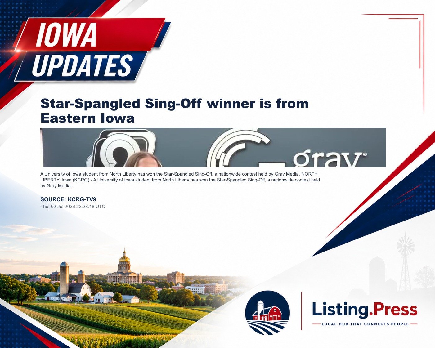 Star-Spangled Sing-Off winner is from Eastern Iowa