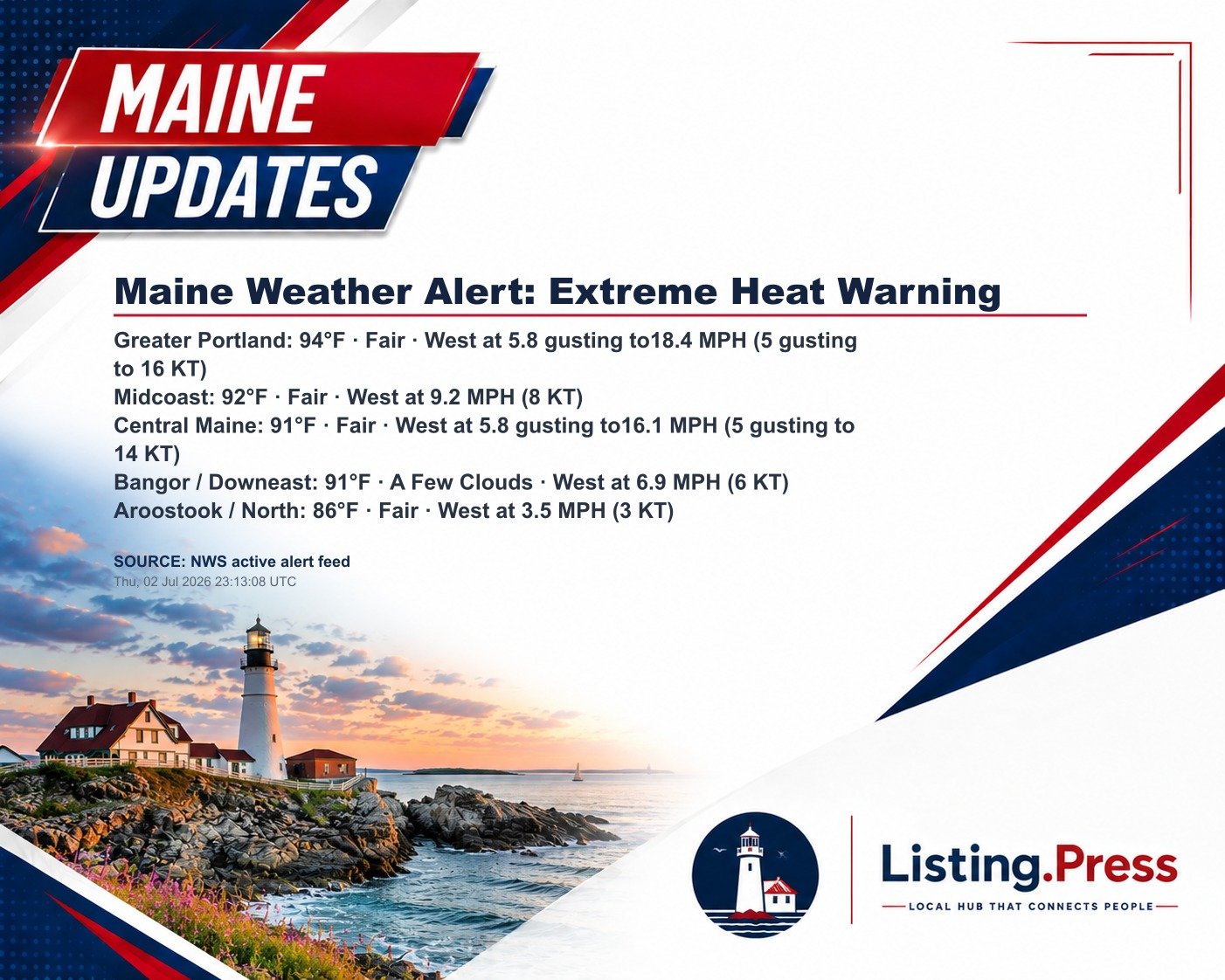 Maine Weather Alert: Extreme Heat Warning