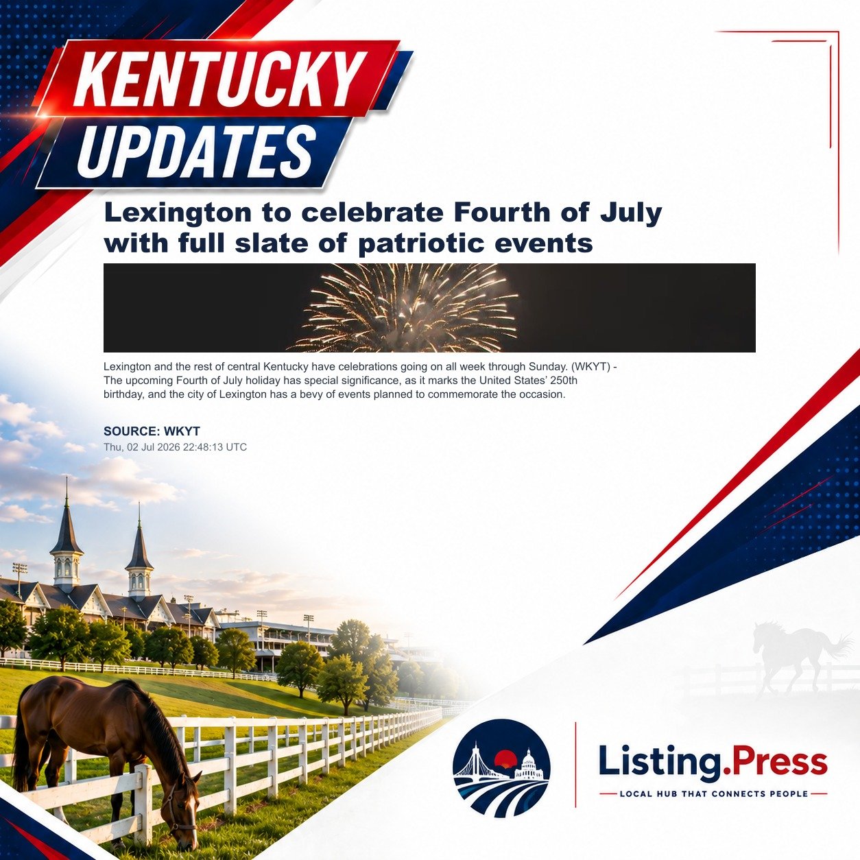Lexington to celebrate Fourth of July with full slate of patriotic events