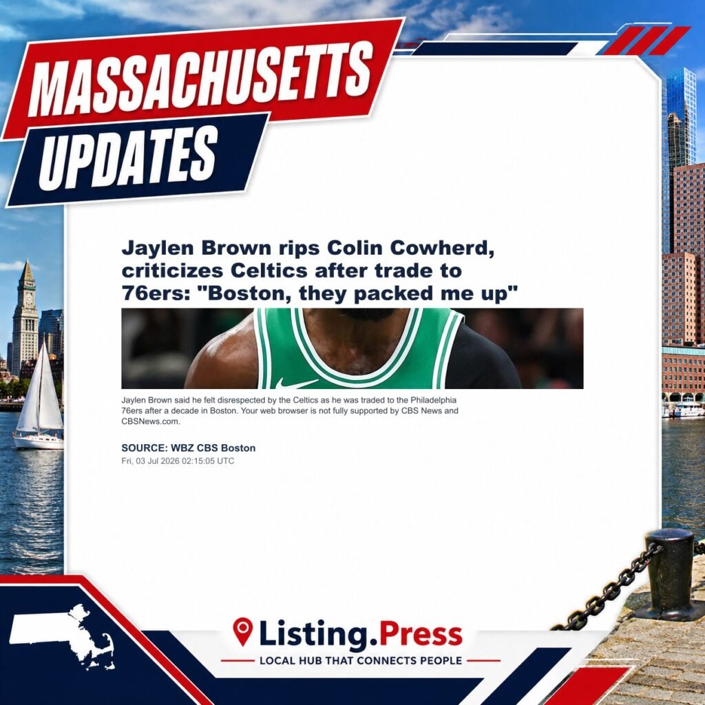 Jaylen Brown rips Colin Cowherd, criticizes Celtics after trade to 76ers: “Boston, they packed me up”