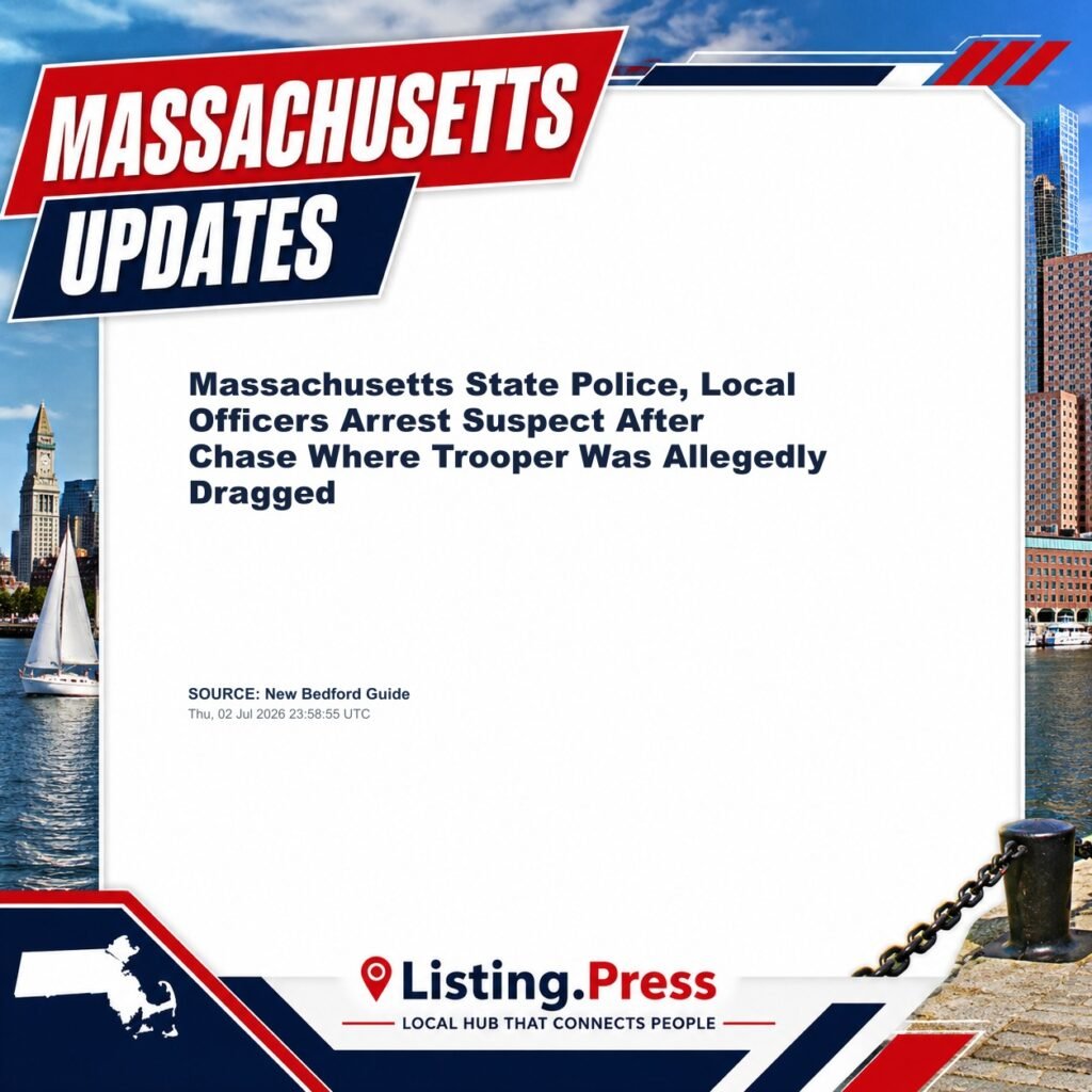 Massachusetts State Police, Local Officers Arrest Suspect After Chase Where Trooper Was Allegedly Dragged