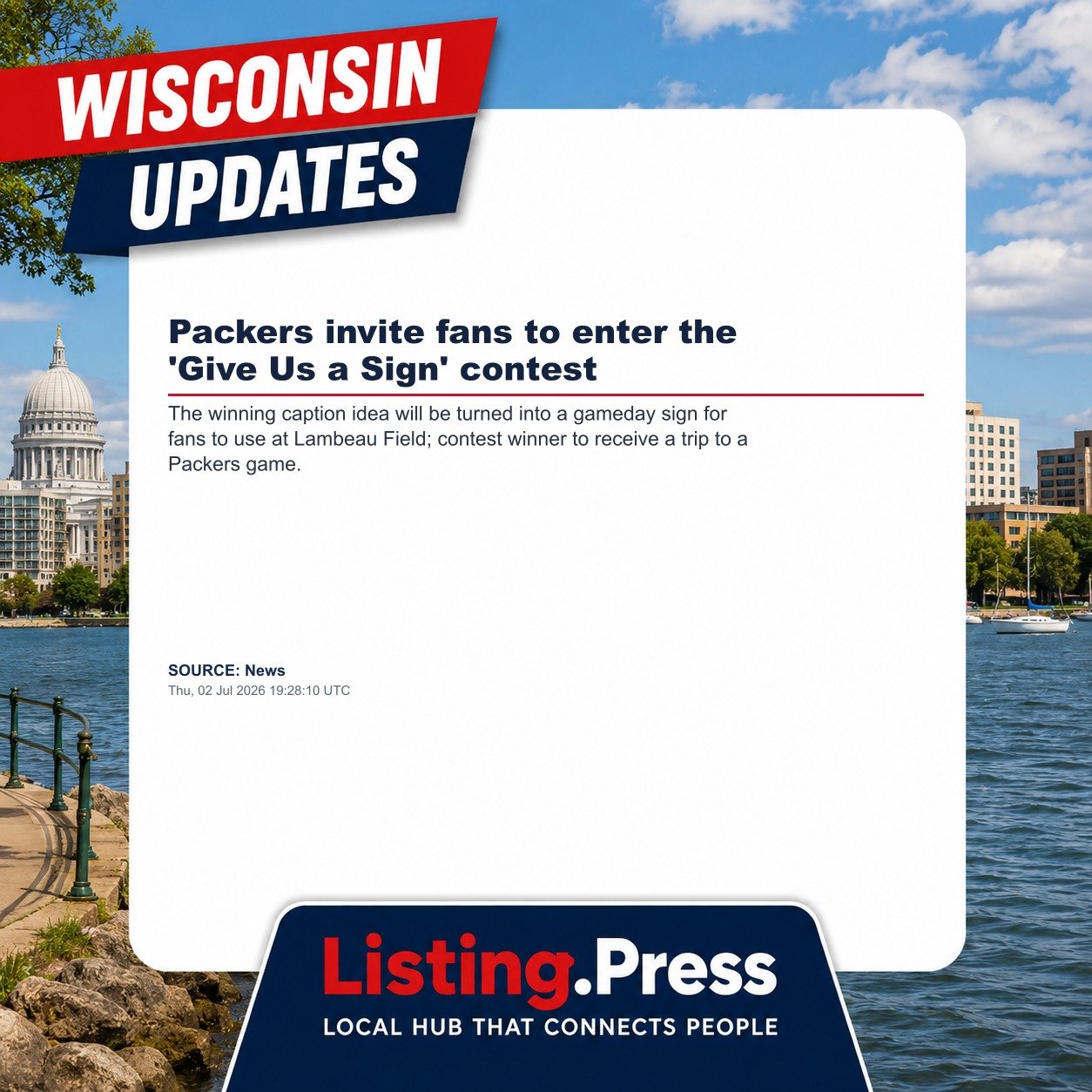 Packers invite fans to enter the 'Give Us a Sign' contest