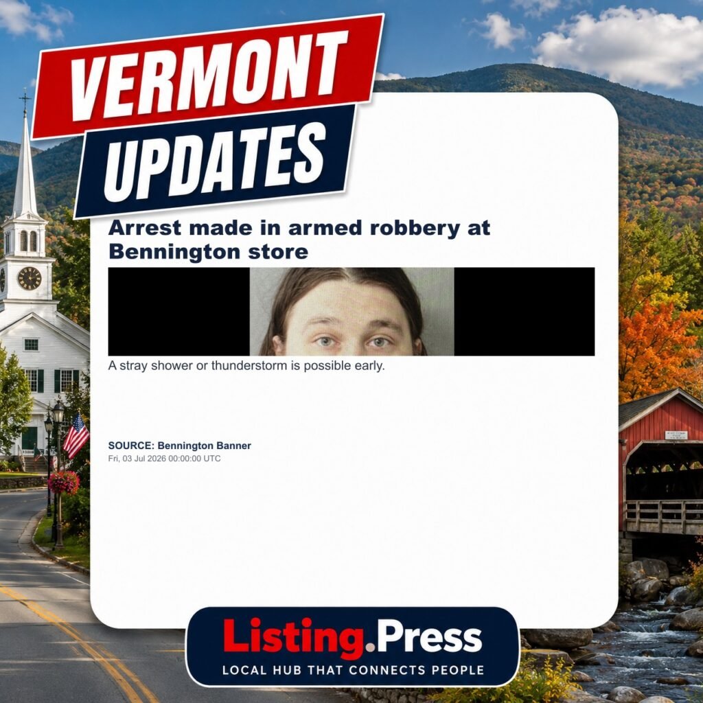 Arrest made in armed robbery at Bennington store