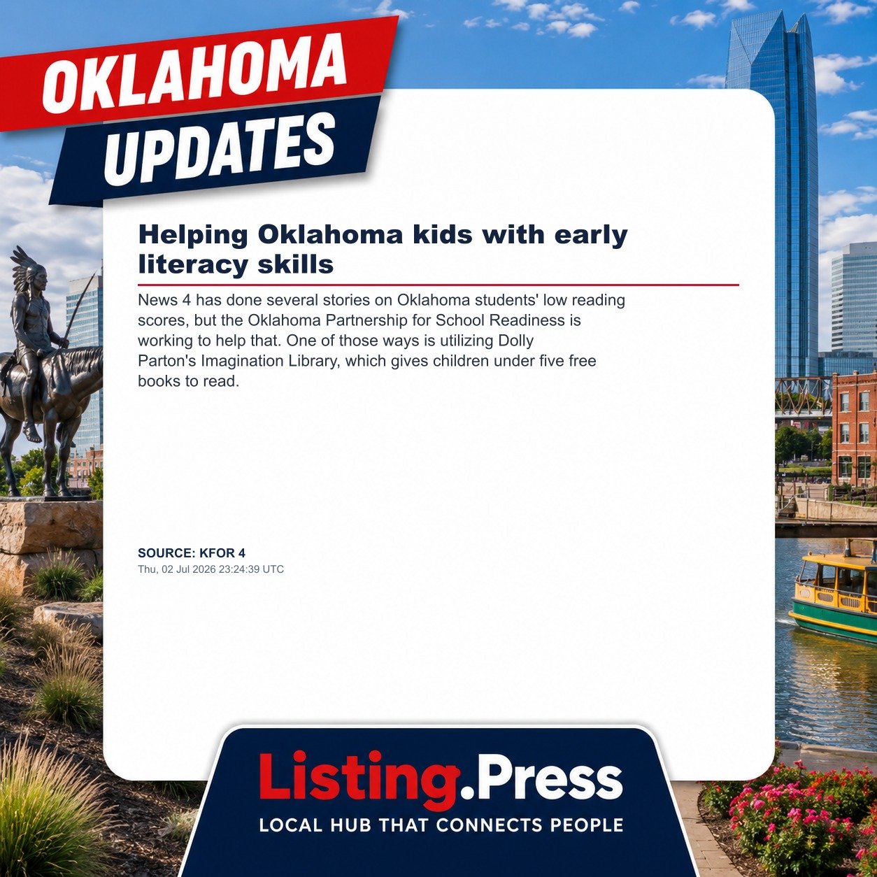 Helping Oklahoma kids with early literacy skills