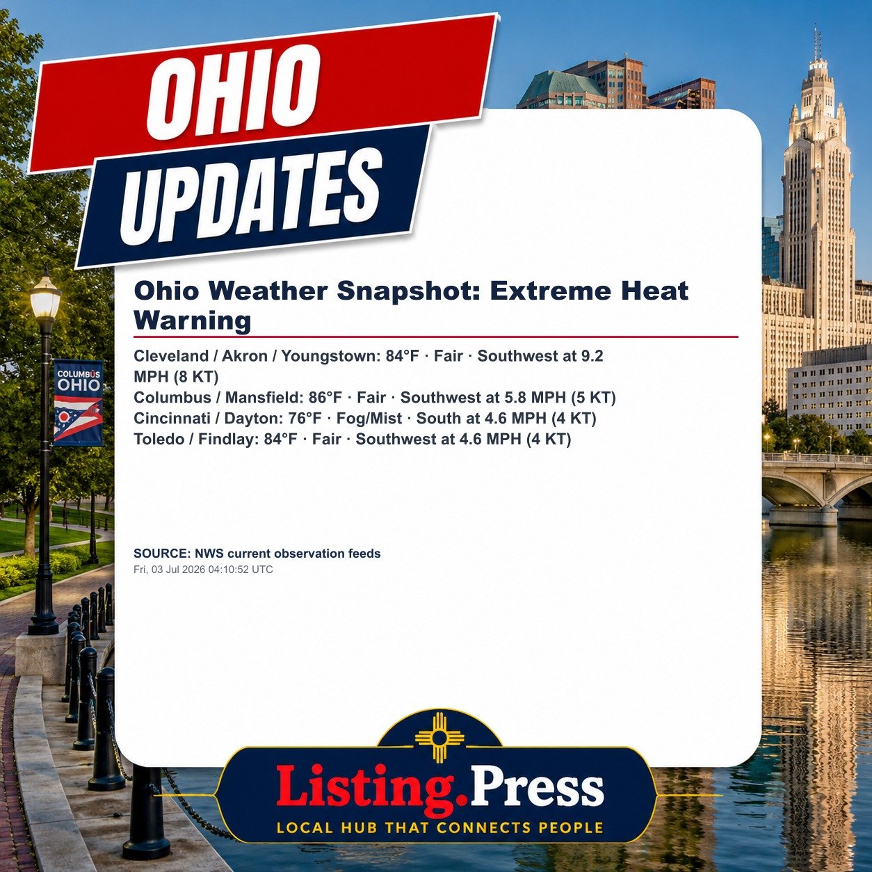 Ohio Weather Snapshot: Extreme Heat Warning
