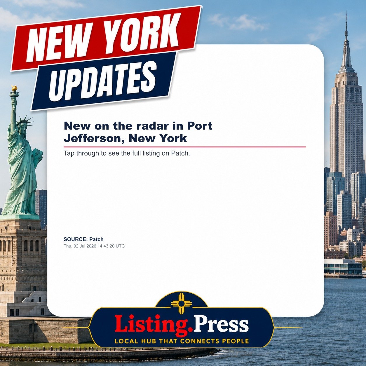 New on the radar in Port Jefferson, New York