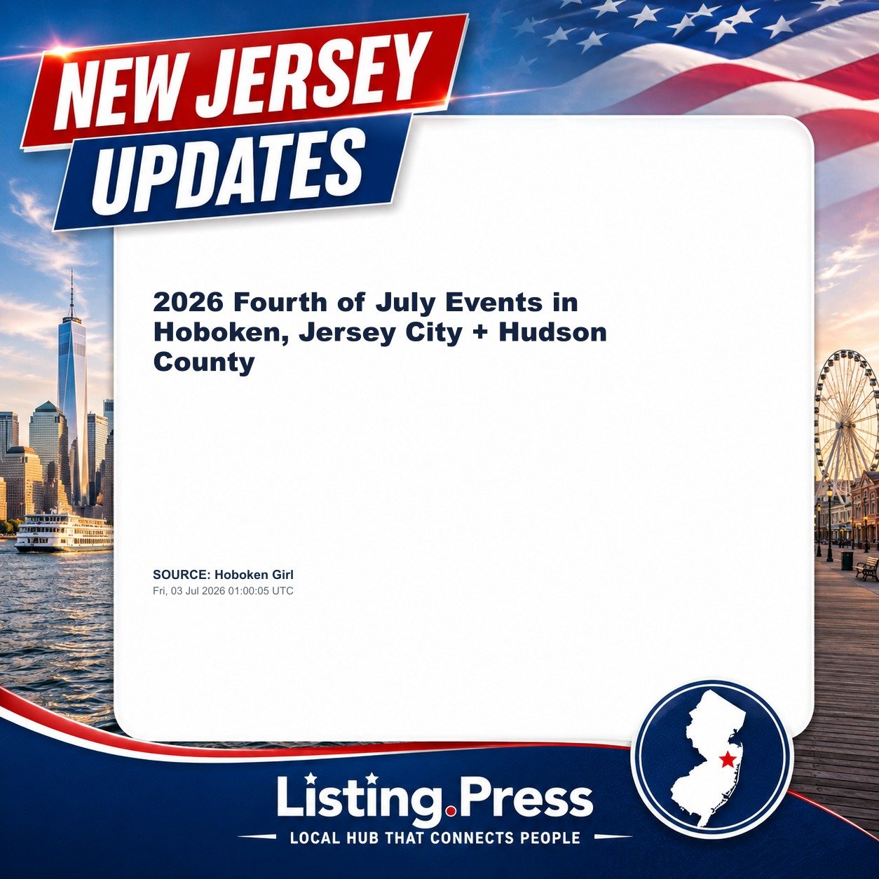 2026 Fourth of July Events in Hoboken, Jersey City + Hudson County