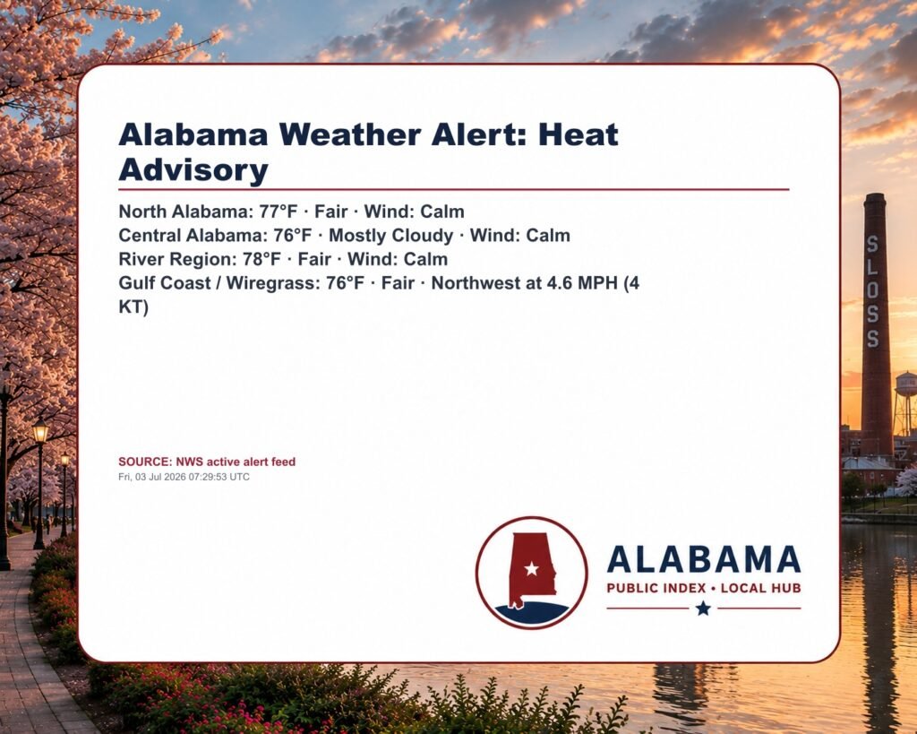 Alabama Weather Alert: Heat Advisory