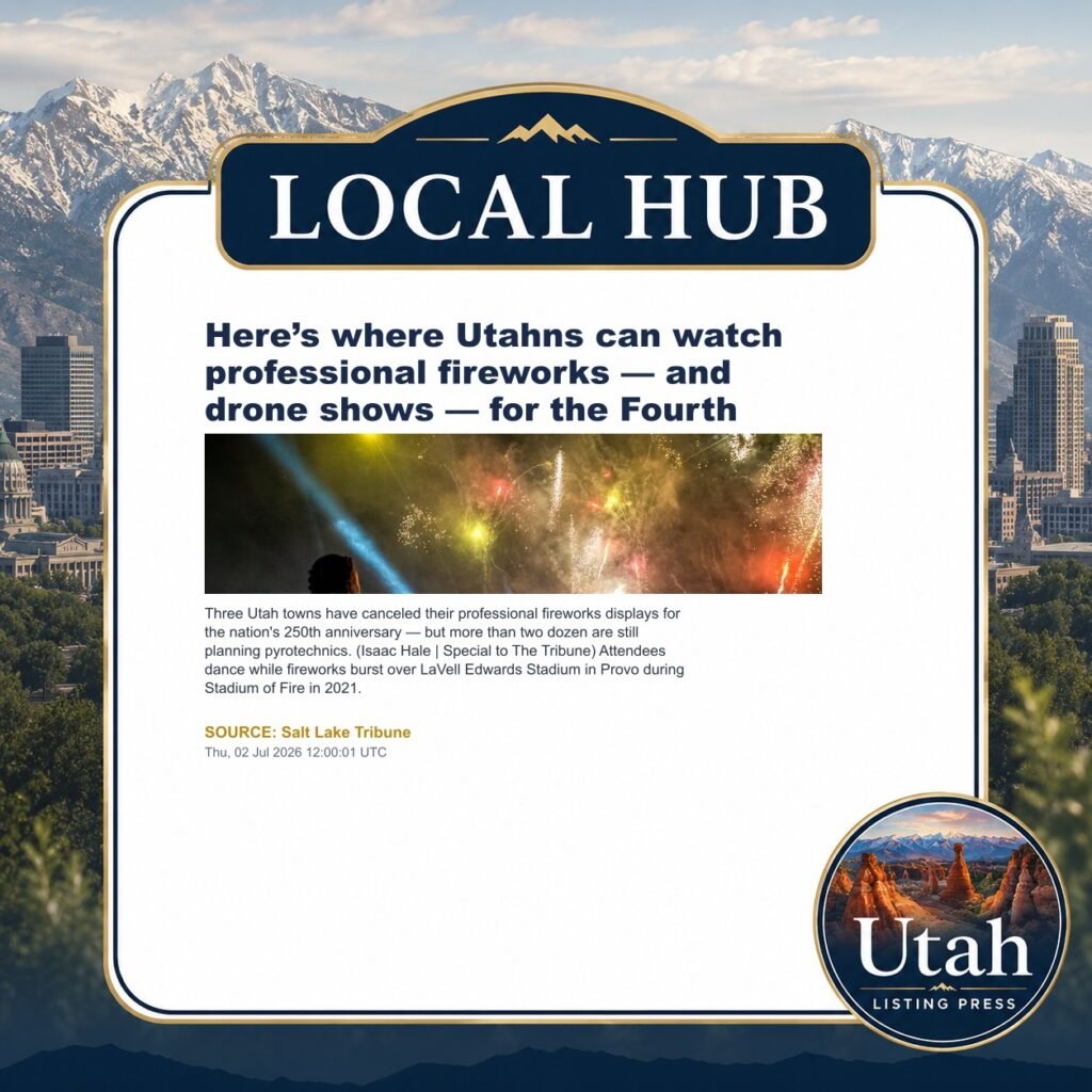 Here’s where Utahns can watch professional fireworks — and drone shows — for the Fourth