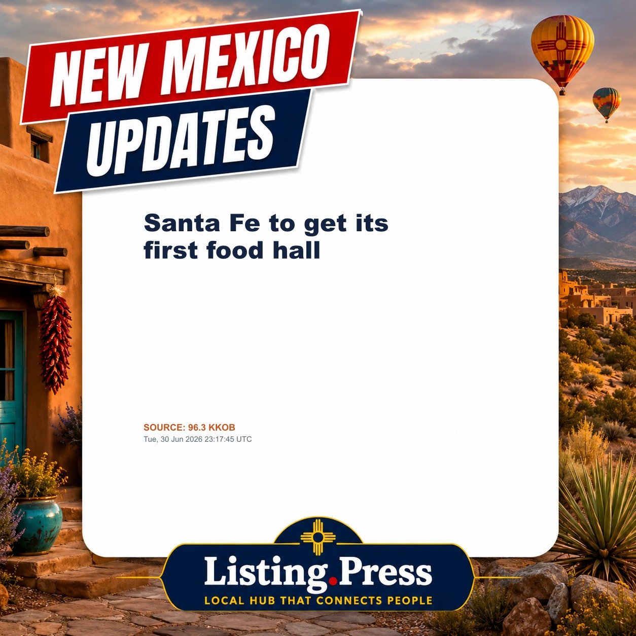 Santa Fe to get its first food hall