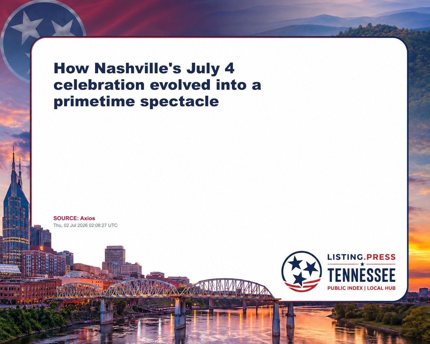How Nashville's July 4 celebration evolved into a primetime spectacle