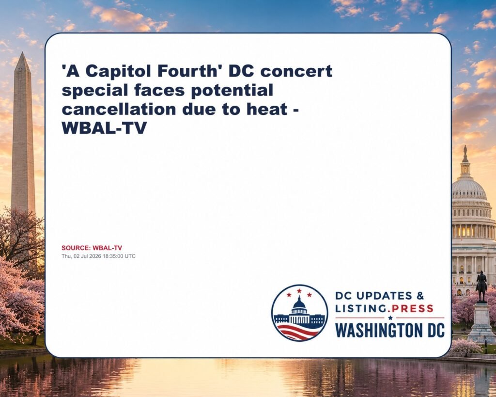 ‘A Capitol Fourth’ DC concert special faces potential cancellation due to heat – WBAL-TV