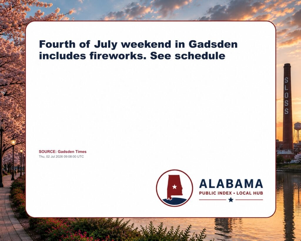 Fourth of July weekend in Gadsden includes fireworks. See schedule