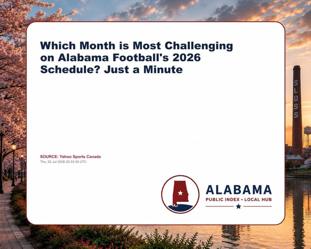 Which Month is Most Challenging on Alabama Football’s 2026 Schedule? Just a Minute