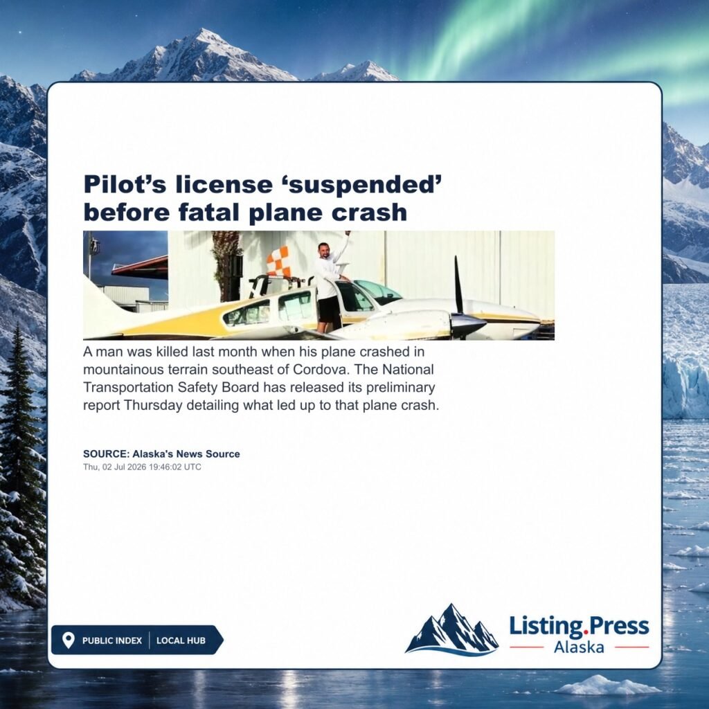 Pilot’s license ‘suspended’ before fatal plane crash