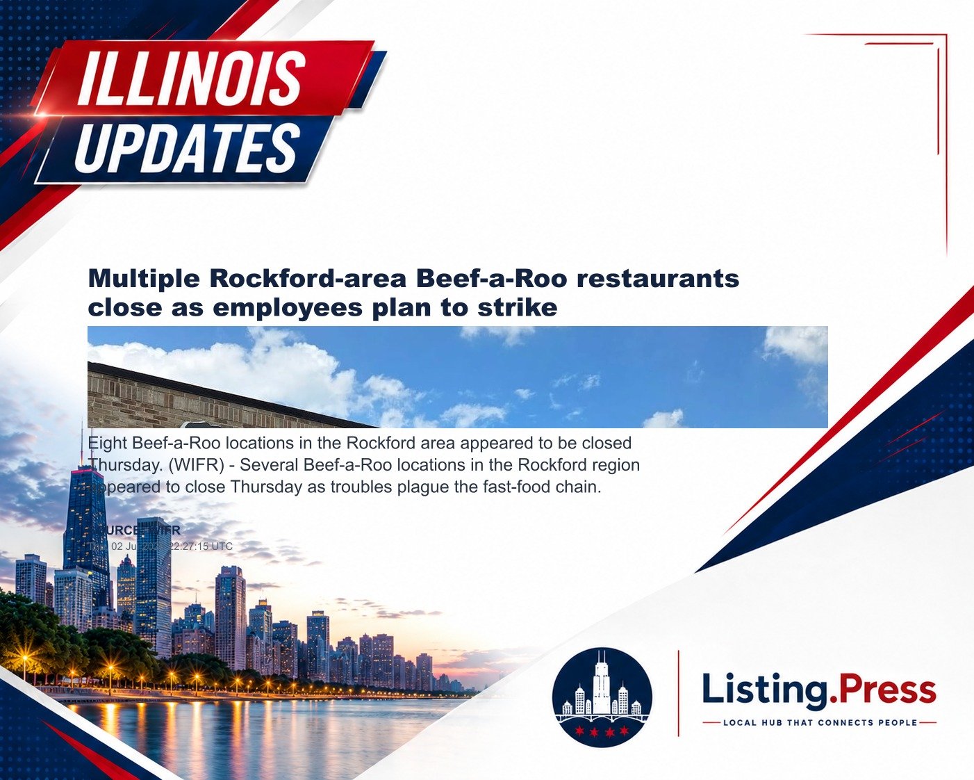 Multiple Rockford-area Beef-a-Roo restaurants close as employees plan to strike