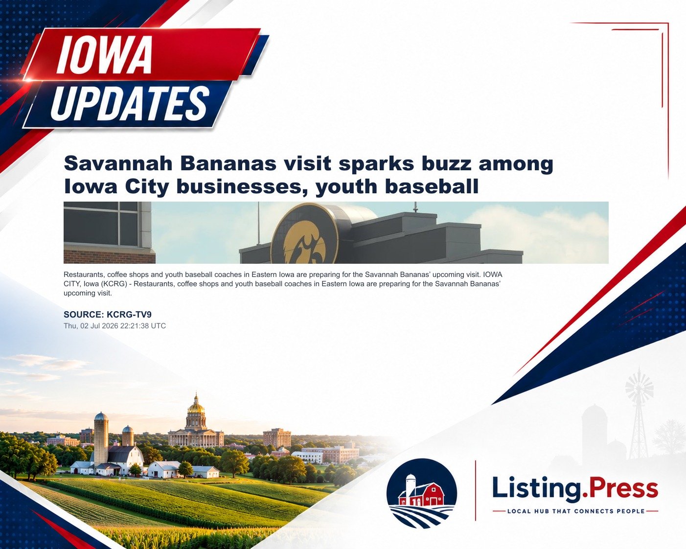 Savannah Bananas visit sparks buzz among Iowa City businesses, youth baseball