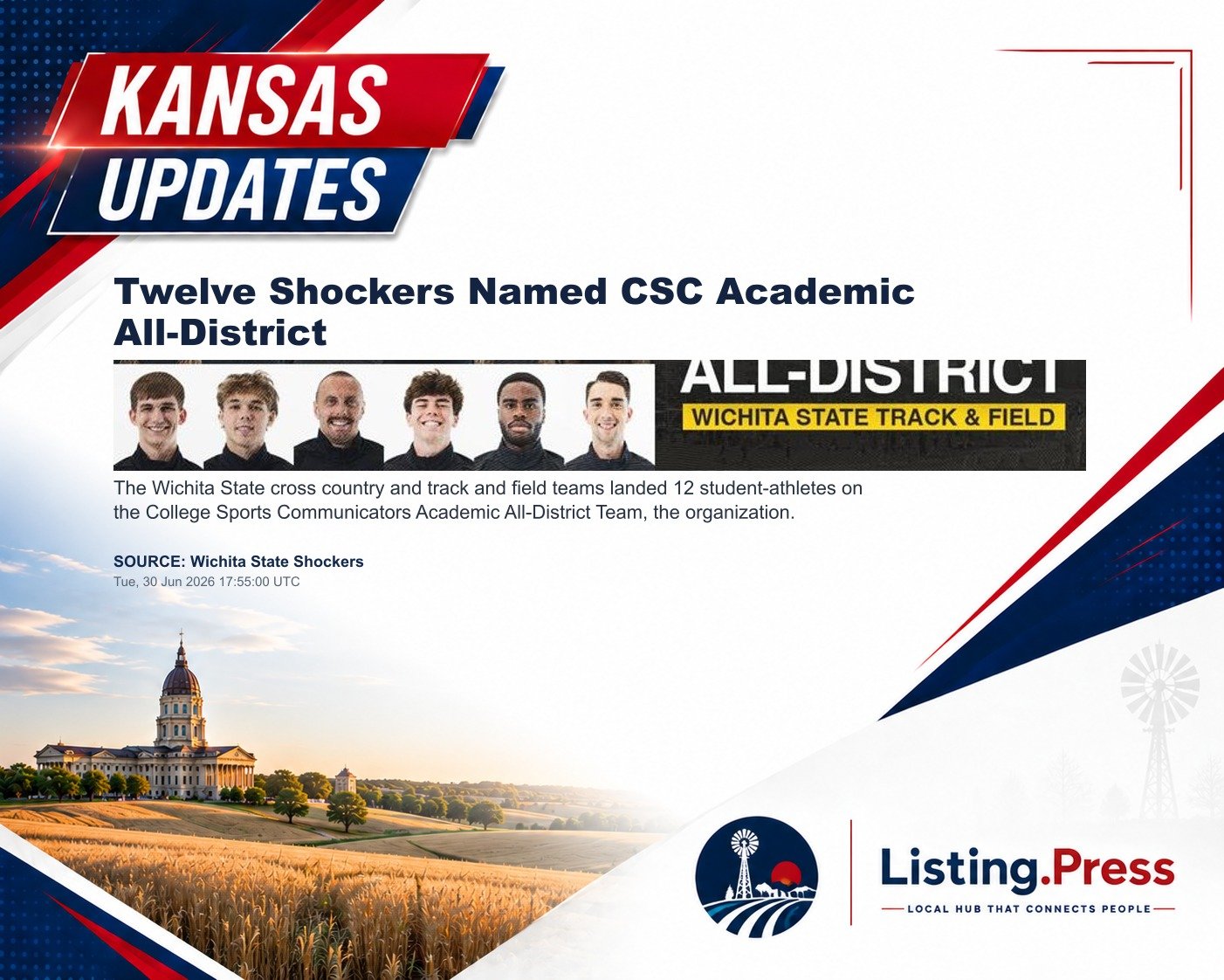 Twelve Shockers Named CSC Academic All-District