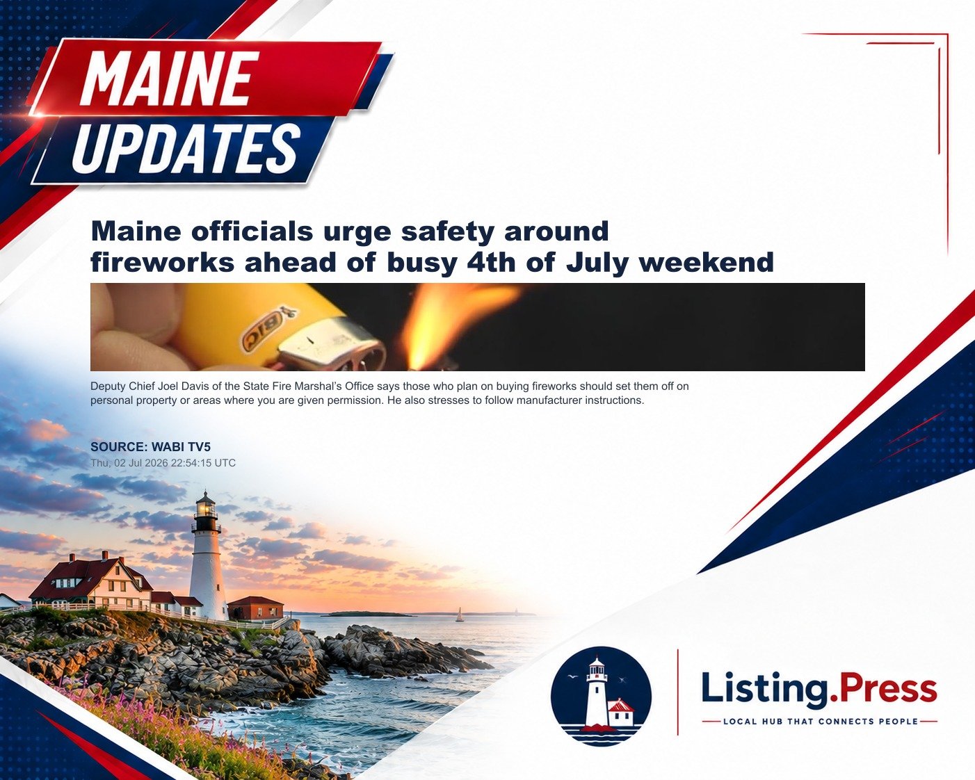 Maine officials urge safety around fireworks ahead of busy 4th of July weekend