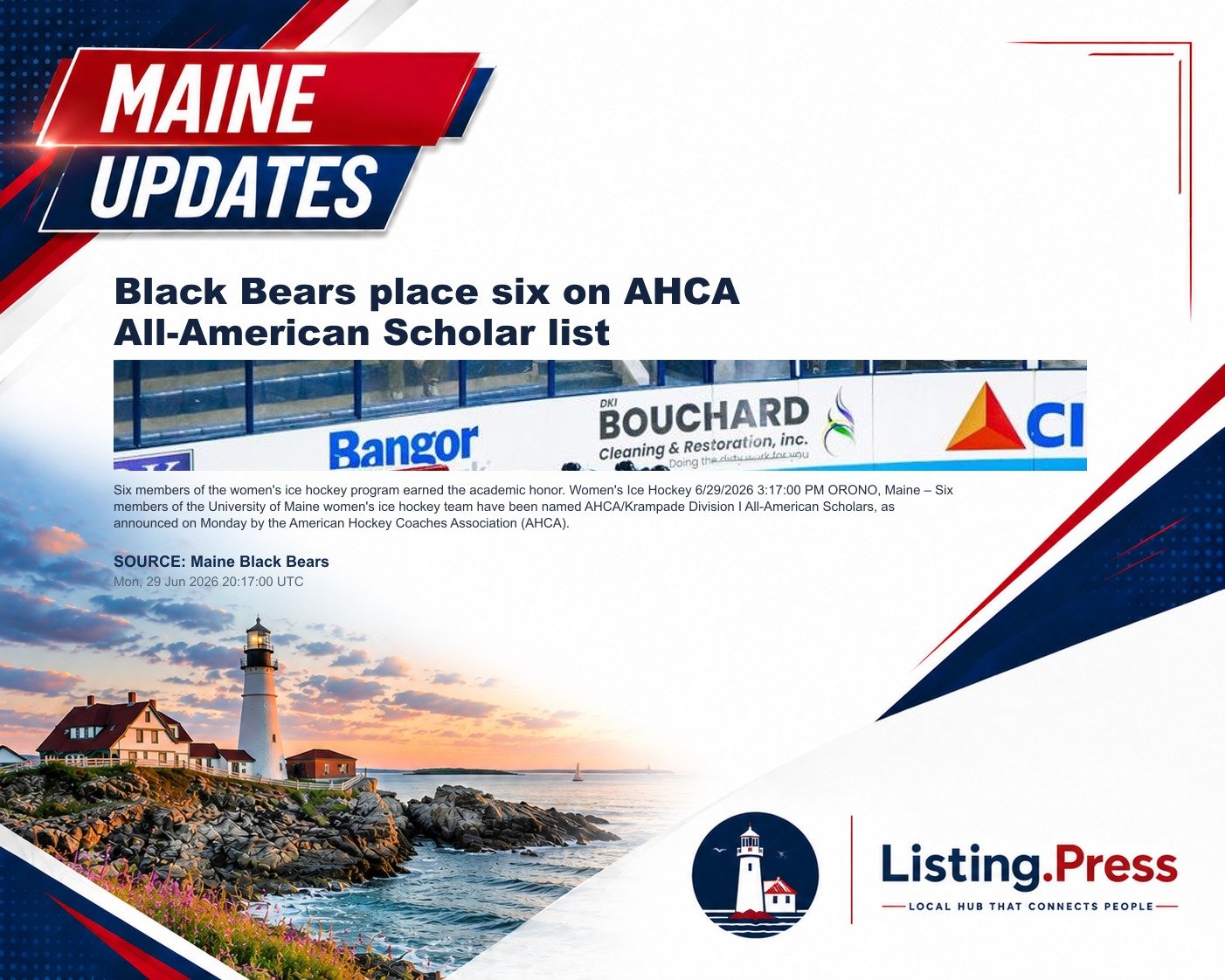 Black Bears place six on AHCA All-American Scholar list