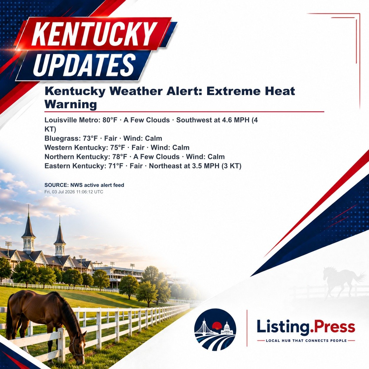 Kentucky Weather Alert: Extreme Heat Warning