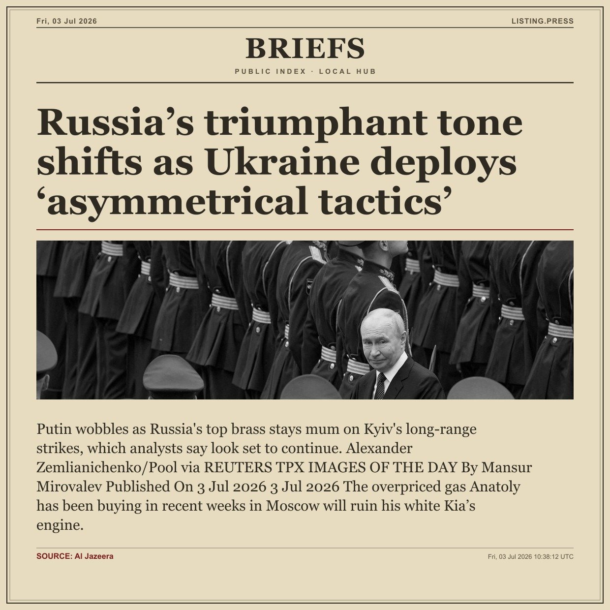 Russia’s triumphant tone shifts as Ukraine deploys ‘asymmetrical tactics’