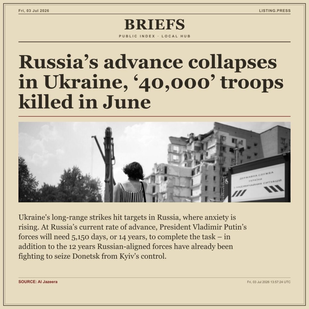 Russia’s advance collapses in Ukraine, ‘40,000’ troops killed in June