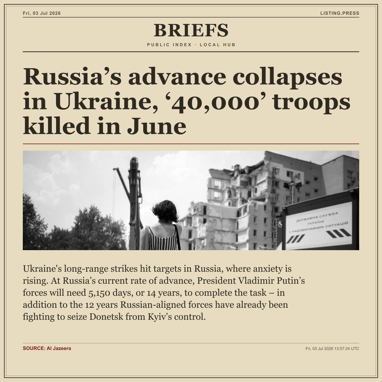 Russia’s advance collapses in Ukraine, ‘40,000’ troops killed in June