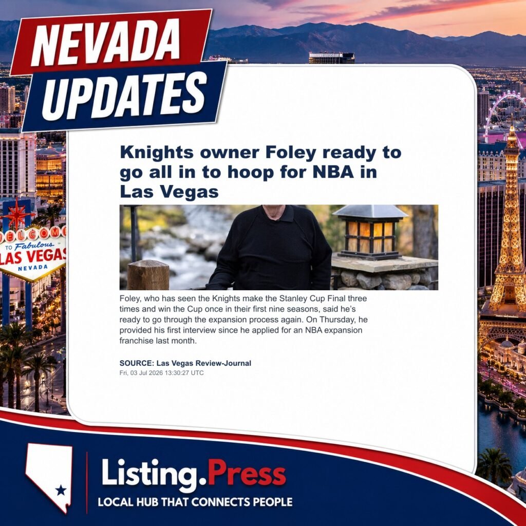 Knights owner Foley ready to go all in to hoop for NBA in Las Vegas