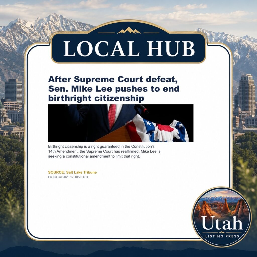 After Supreme Court defeat, Sen. Mike Lee pushes to end birthright citizenship