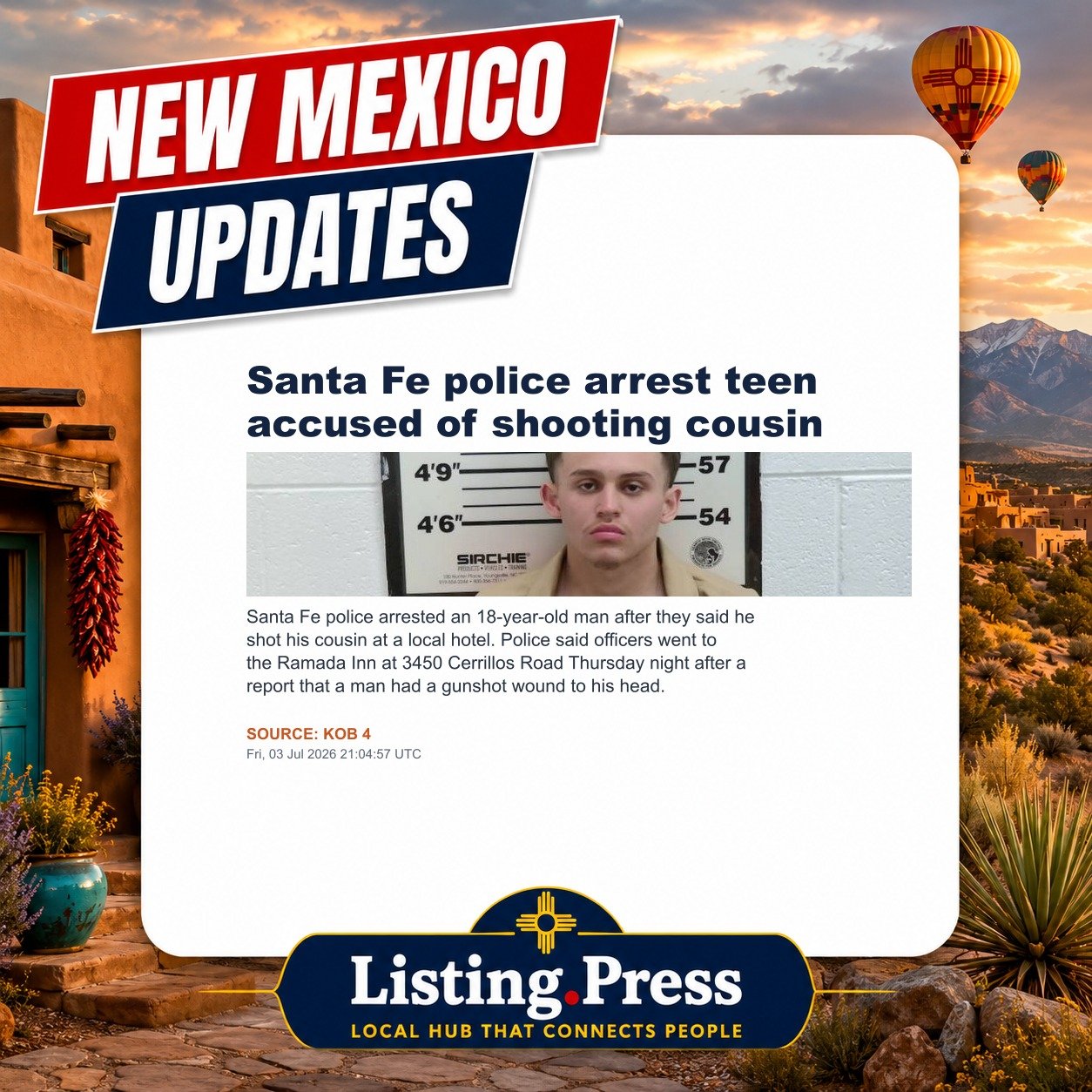 Santa Fe police arrest teen accused of shooting cousin