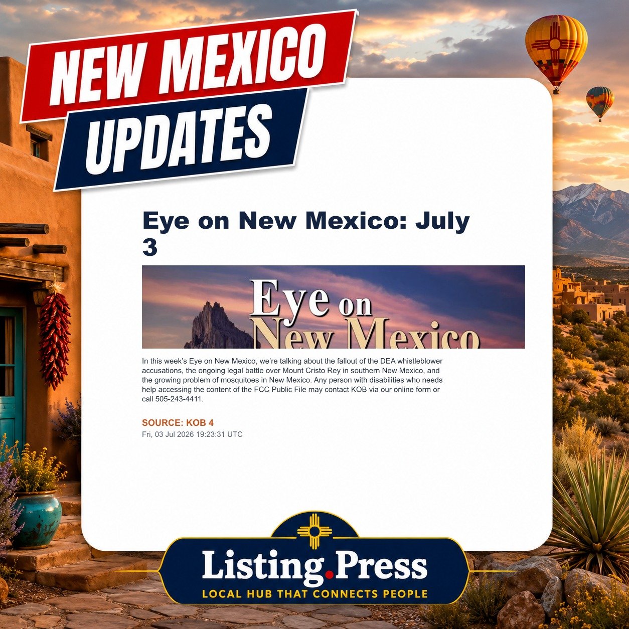 Eye on New Mexico: July 3
