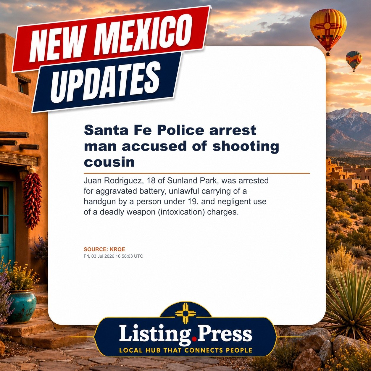 Santa Fe Police arrest man accused of shooting cousin