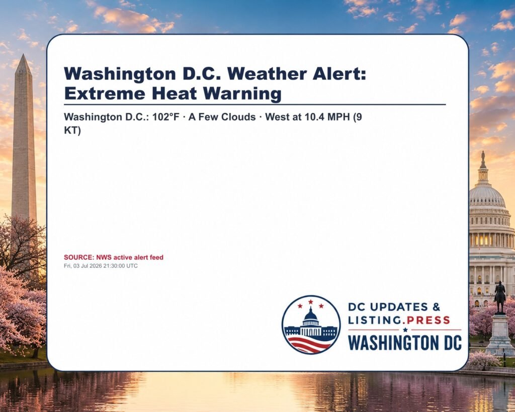 Washington D.C. Weather Alert: Extreme Heat Warning