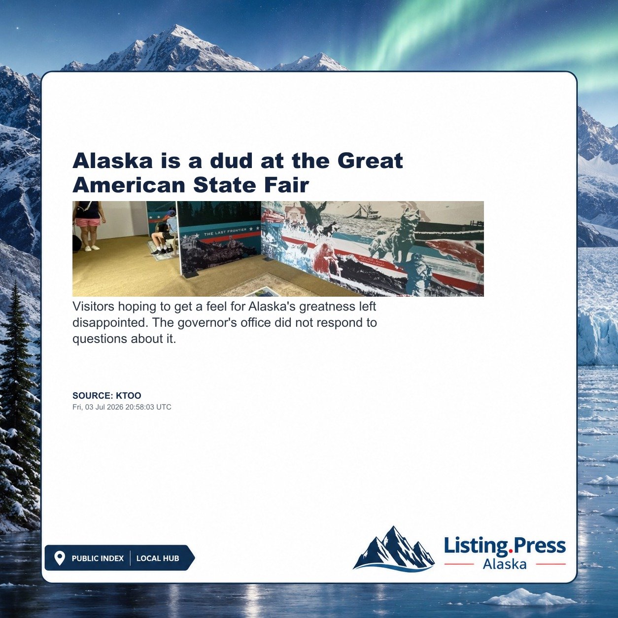 Alaska is a dud at the Great American State Fair
