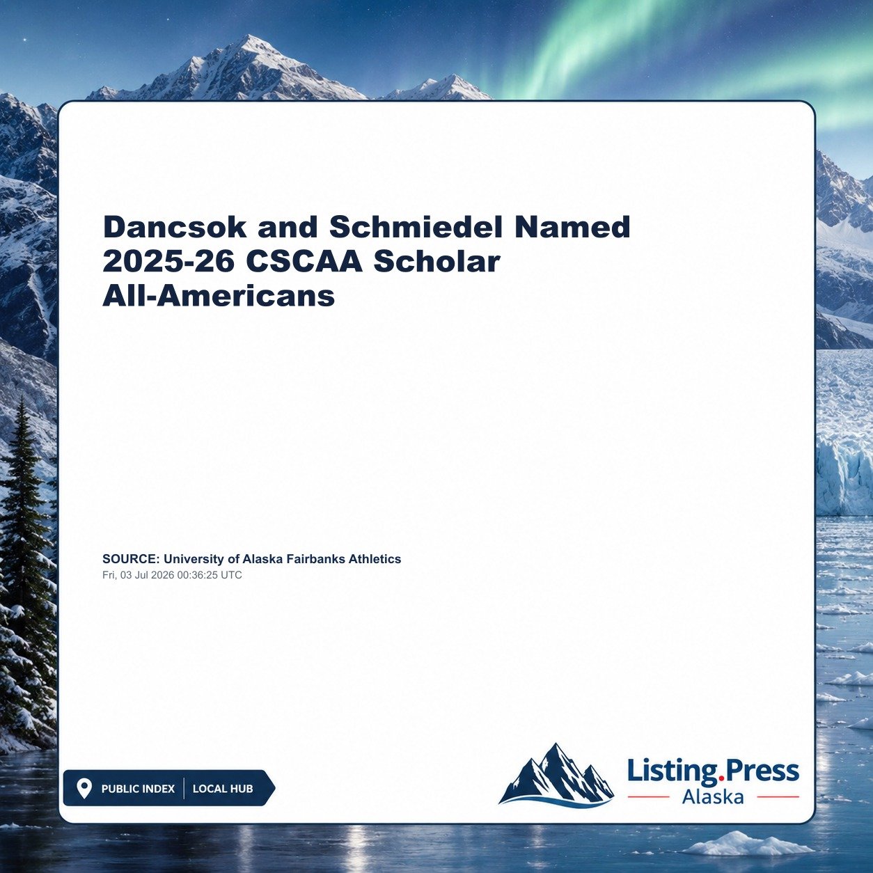 Dancsok and Schmiedel Named 2025-26 CSCAA Scholar All-Americans