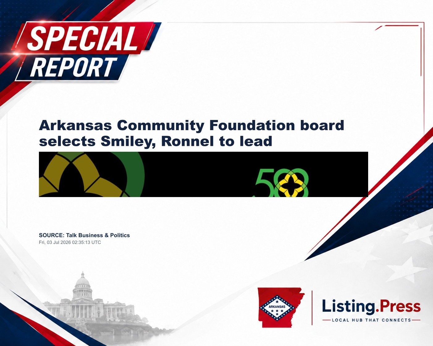 Arkansas Community Foundation board selects Smiley, Ronnel to lead