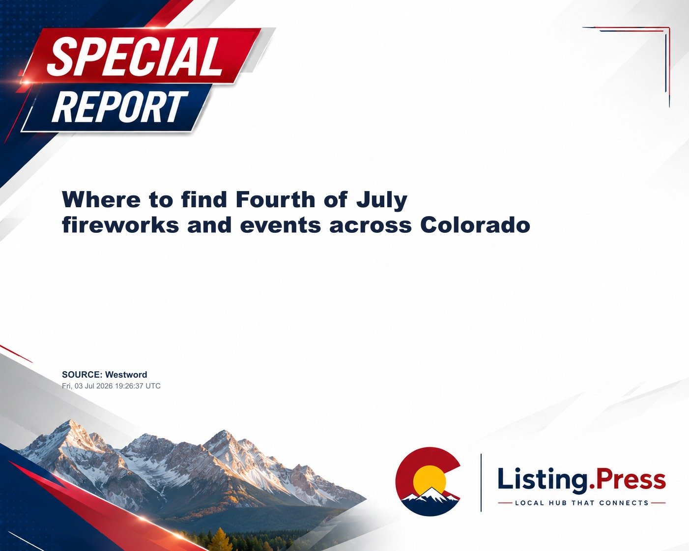 Where to find Fourth of July fireworks and events across Colorado