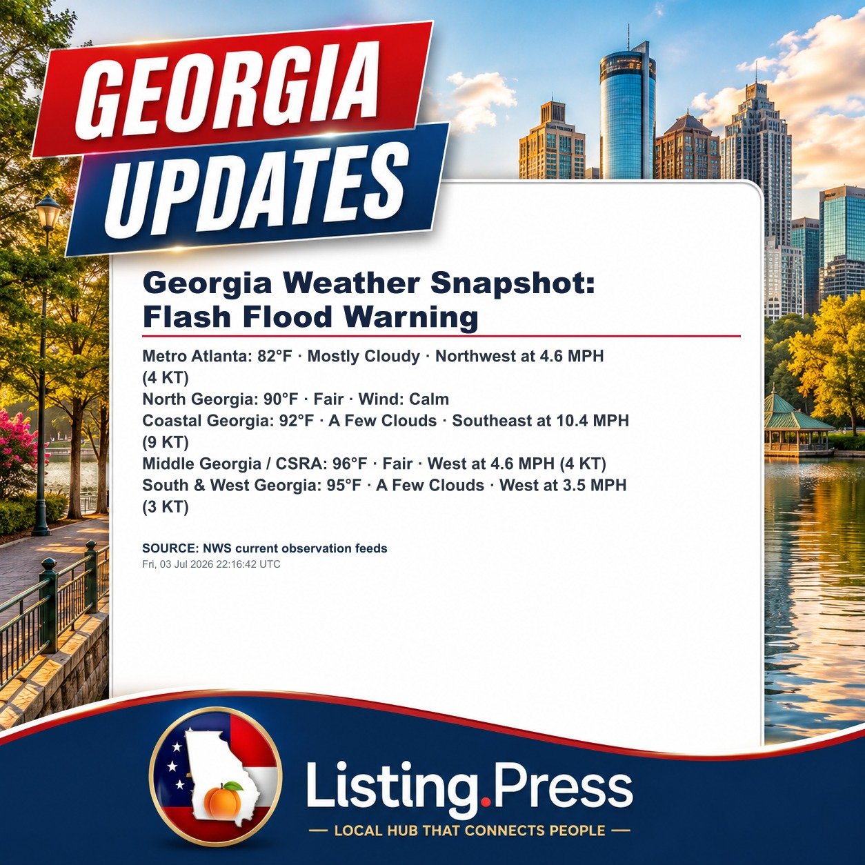 Georgia Weather Snapshot: Flash Flood Warning